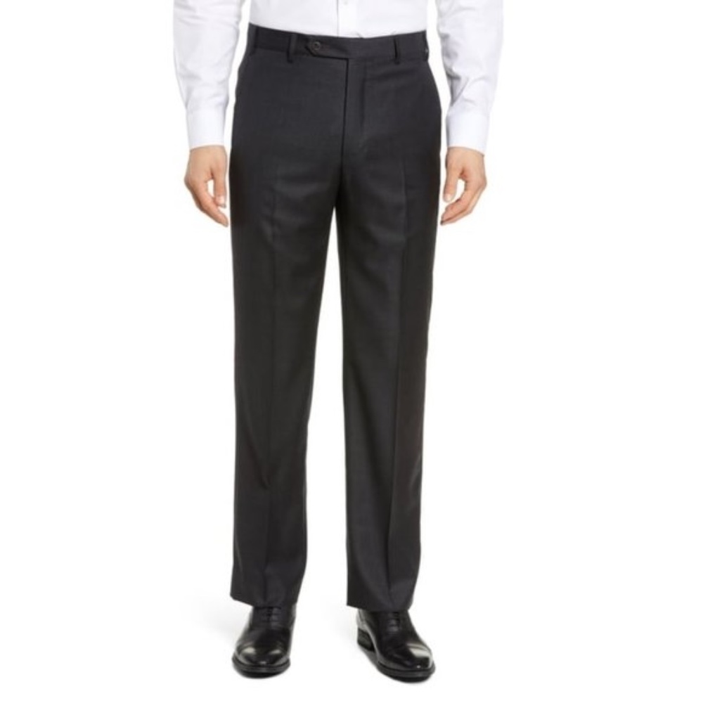ZANELLA Parker Flat Front Wool Pants